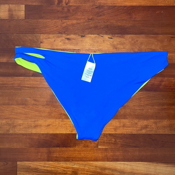 L*Space Breakers Reversible Cutout Bikini Bottoms Royal Blue/Lime Green XL NWOT - Picture 5 of 6